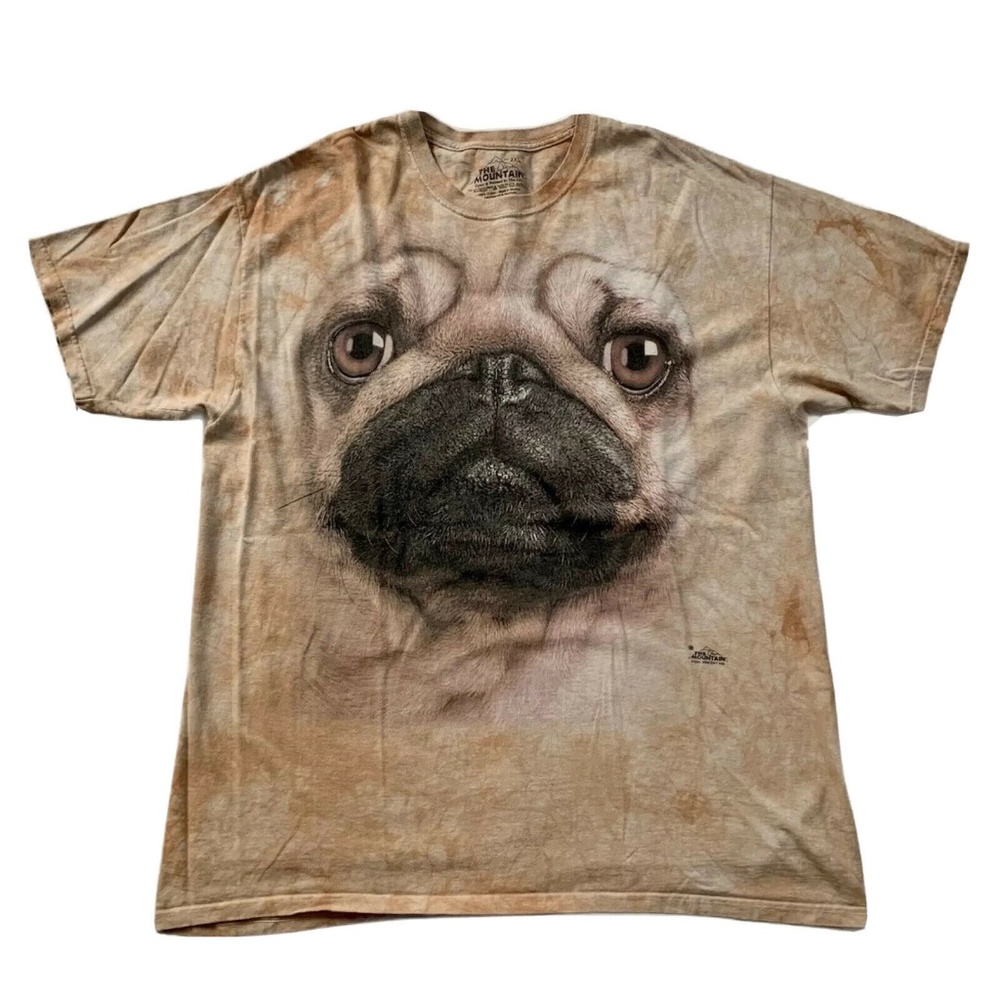 The Mountain Shirt Short Sleeve Tie Dye Pug Dog